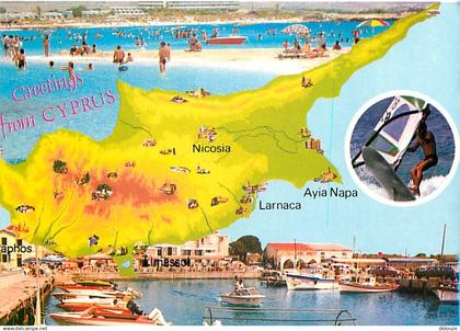 Chypre - Cyprus - Multivues - Carte Géographique - CPM - Carte Neuve - Voir Scans Recto-Verso