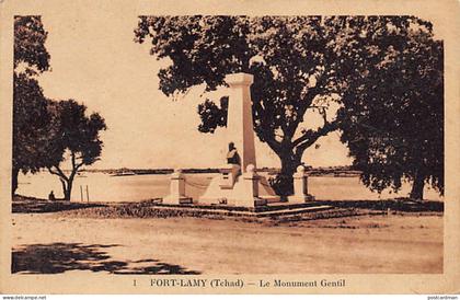 Tchad - FORT LAMY - Le Monument Gentil - Ed. Mistral 1