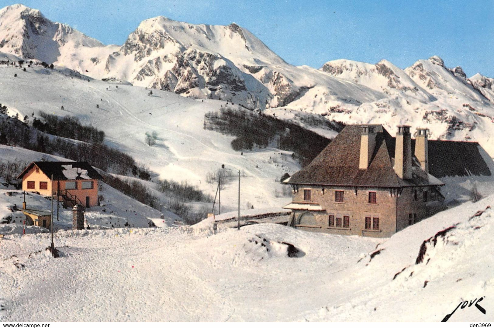 Col du SOMPORT - Le Café-Relais du Col et le téléski