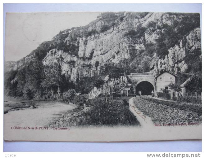 Comblain au Pont Le Tunnel voyagé 1905