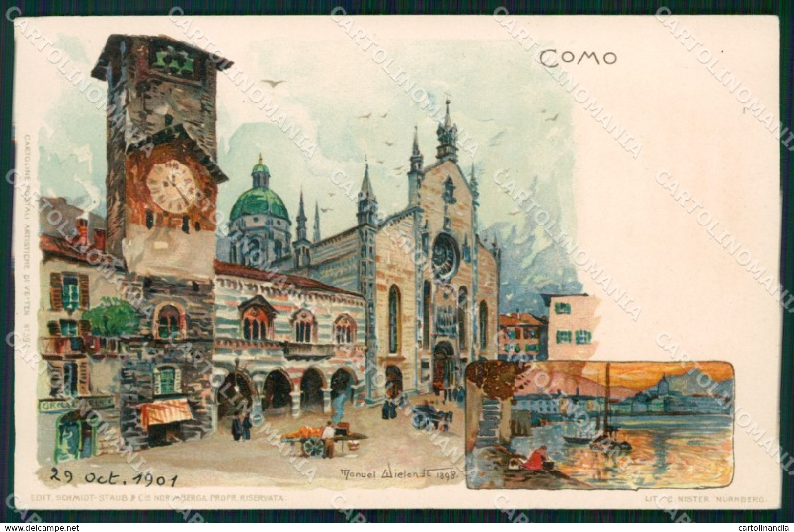 Como Città Lago di Como Wielandt cartolina KF2519