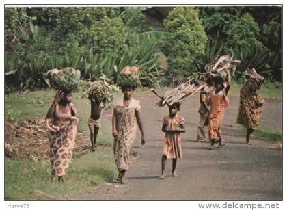 AFRIQUE -  COMORES - ANJOUAN - retour des champs