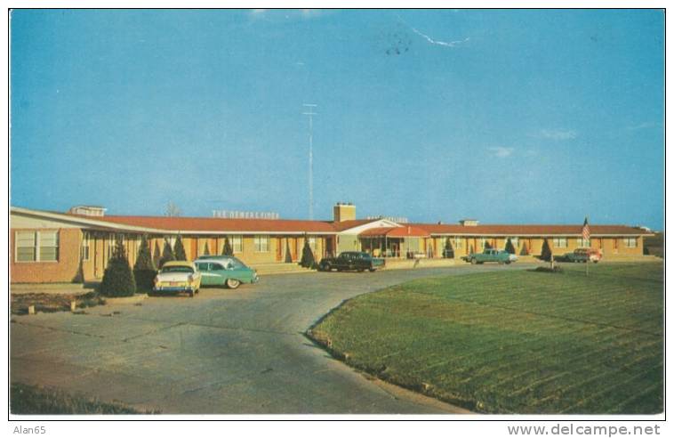 Concordia KS Kansas, Motel Skyliner, Autos, Lodging, c1950s Vintage Postcard