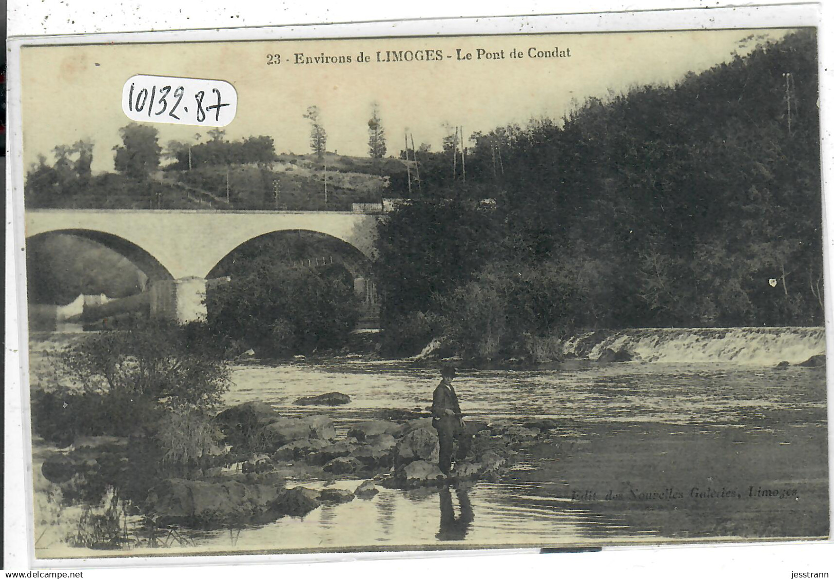 CONDAT-SUR-VIENNE- LE PONT- UN PECHEUR