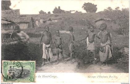 CPA Carte Postale Congo Français  Compagnie française du Haut Congo Groupe d'enfants Bavilis 1902 VM86800