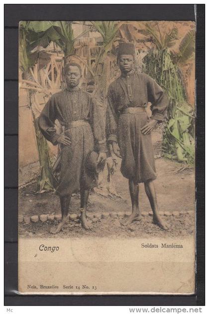 Congo - Soldats Manièma - Colorisée