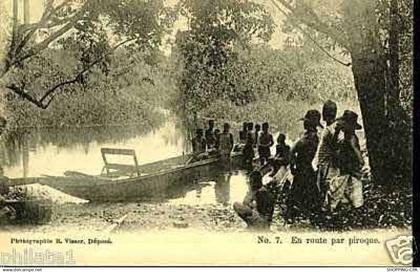 Congo - En route par pirogue