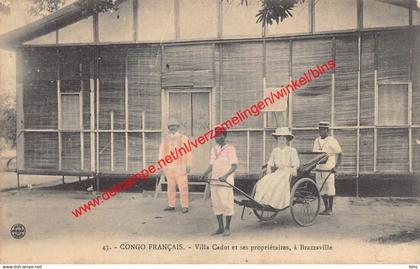 Villa Cadot et ses propriétaires à Brazzaville - 1913 - Congo Français