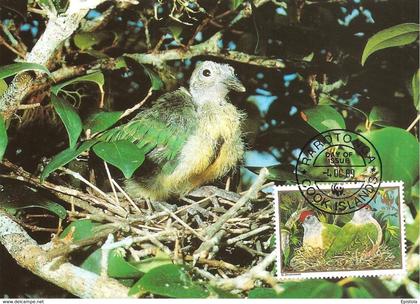 1989 - COOK ISLANDS Rarotonga - Fruit Dove -  Ptilope nain WWF