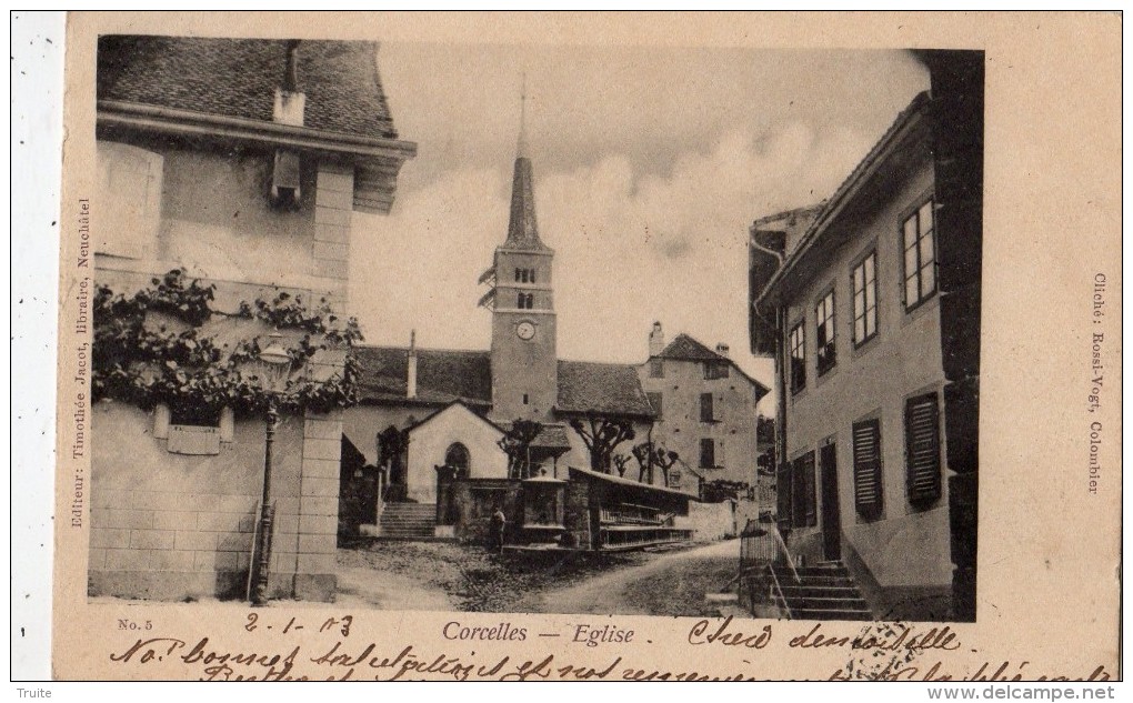 CORCELLES L'EGLISE   CARTE PRECURSEUR