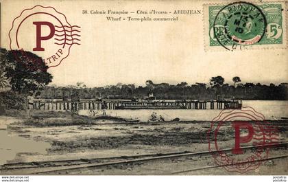 AFRICA. COSTA DE MARFIL. COTE D'IVOIRE. ABIDJEAN WHARF. TERRE PLAIN COMMERCIAL.