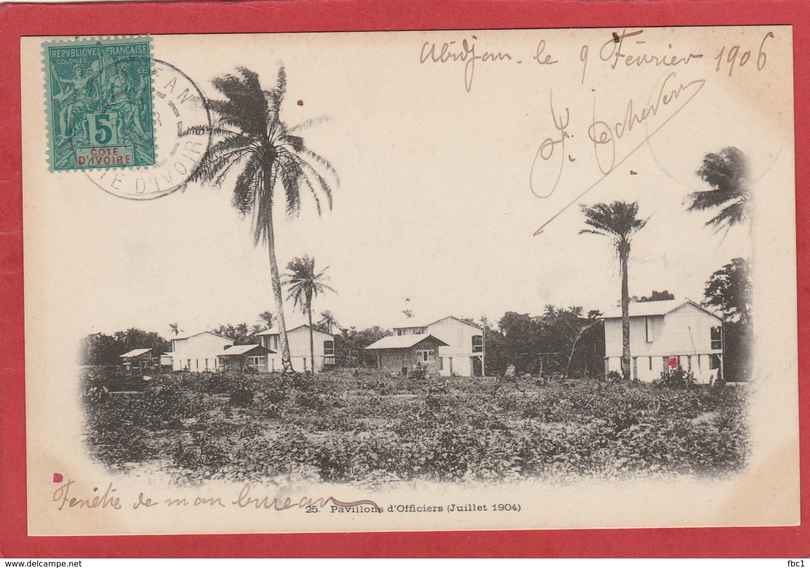 Côte d'Ivoire - Abidjan - Pavillons d'officiers (juillet 1904)