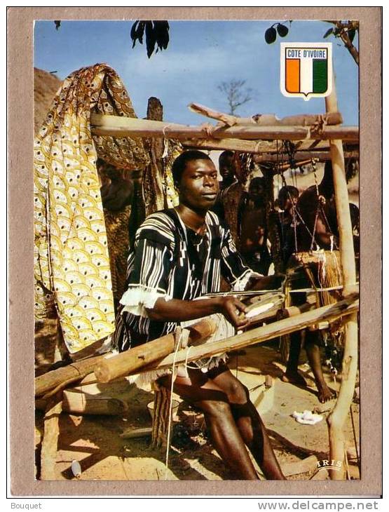 CÔTE D'IVOIRE - CPM - BOUAKE - 6456 - TISSERAND - éditeur IRIS