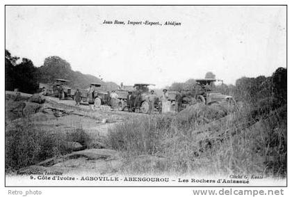 Côte d'ivoire - Agboville, Abengourou, les rochers d'Aniassué ( camions, Abidjan )