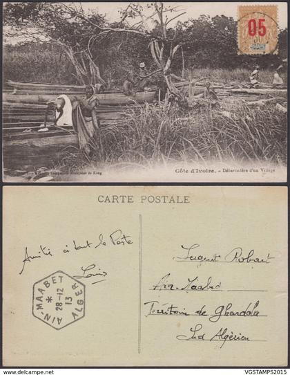 COTE D'IVOIRE - CP voyagée - " Débarcadère d'un Village "  (6G19424) DC 1450