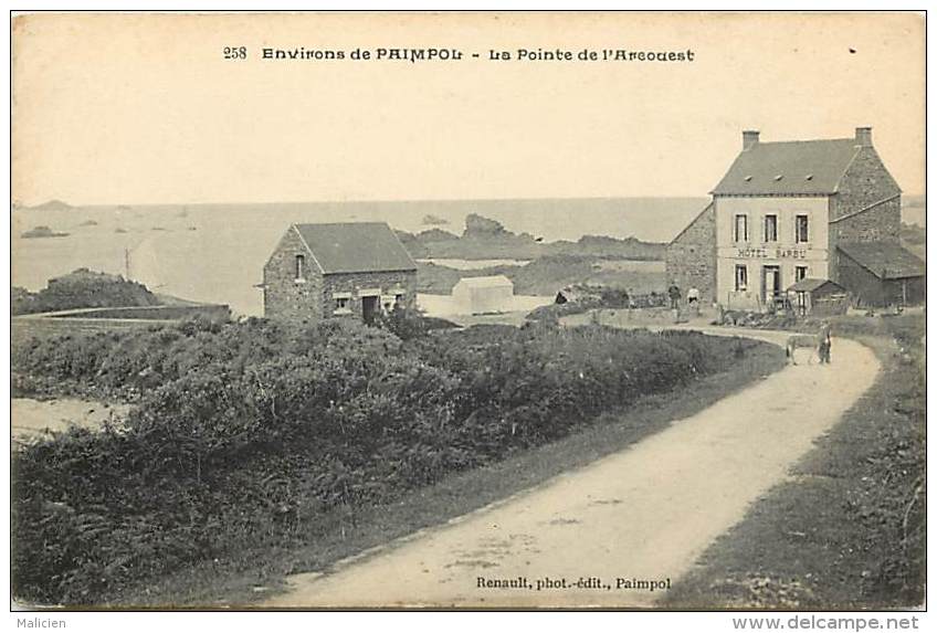 - côtes d armor -ref -C 361 - environs de paimpol - pointe de l arcouest - hotel barbu -  carte bon etat -