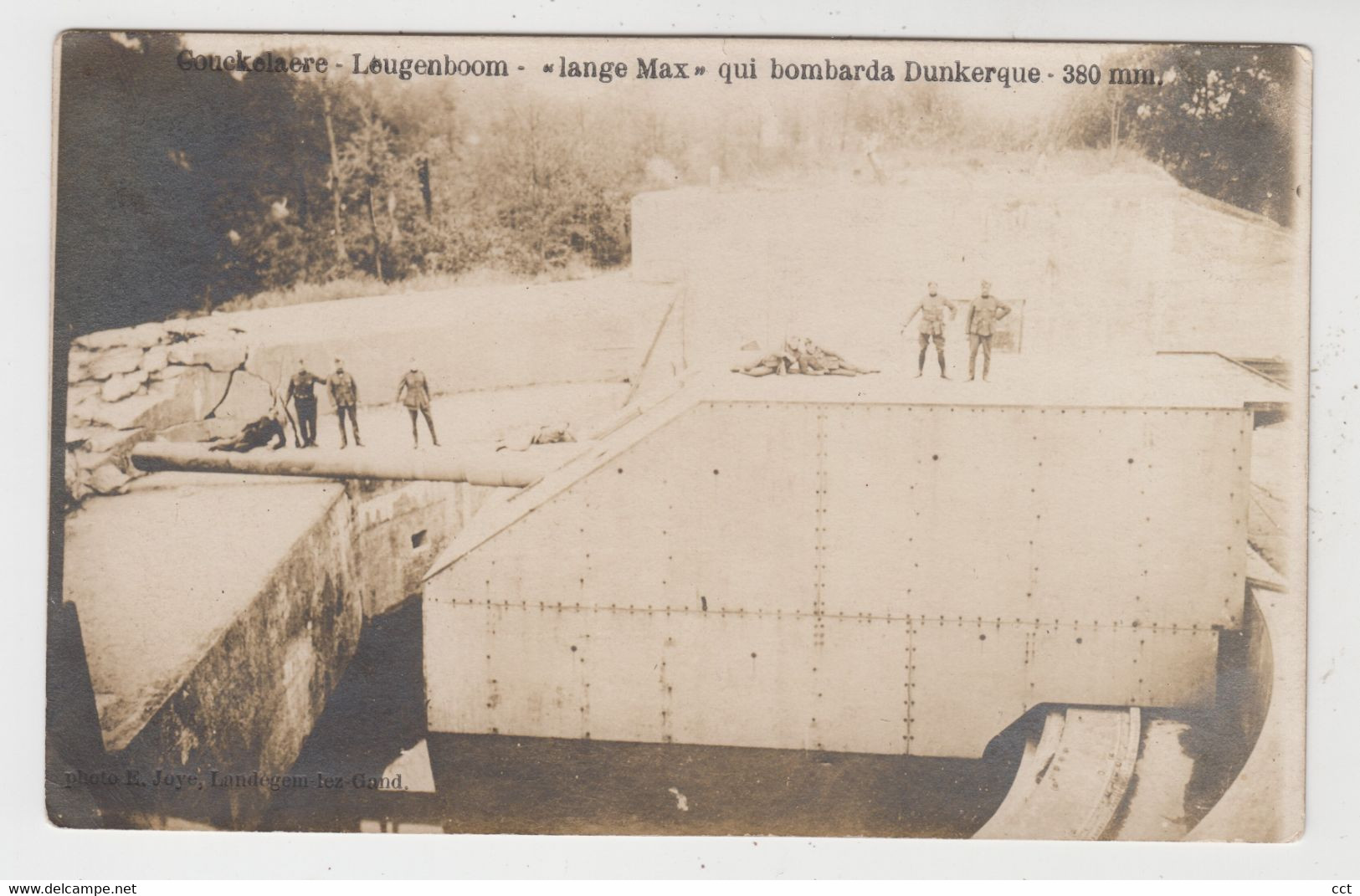 Couckelaere  Koekelare   Leugenboom  "lange Max" qui bombarda Dunkerque 380 mm