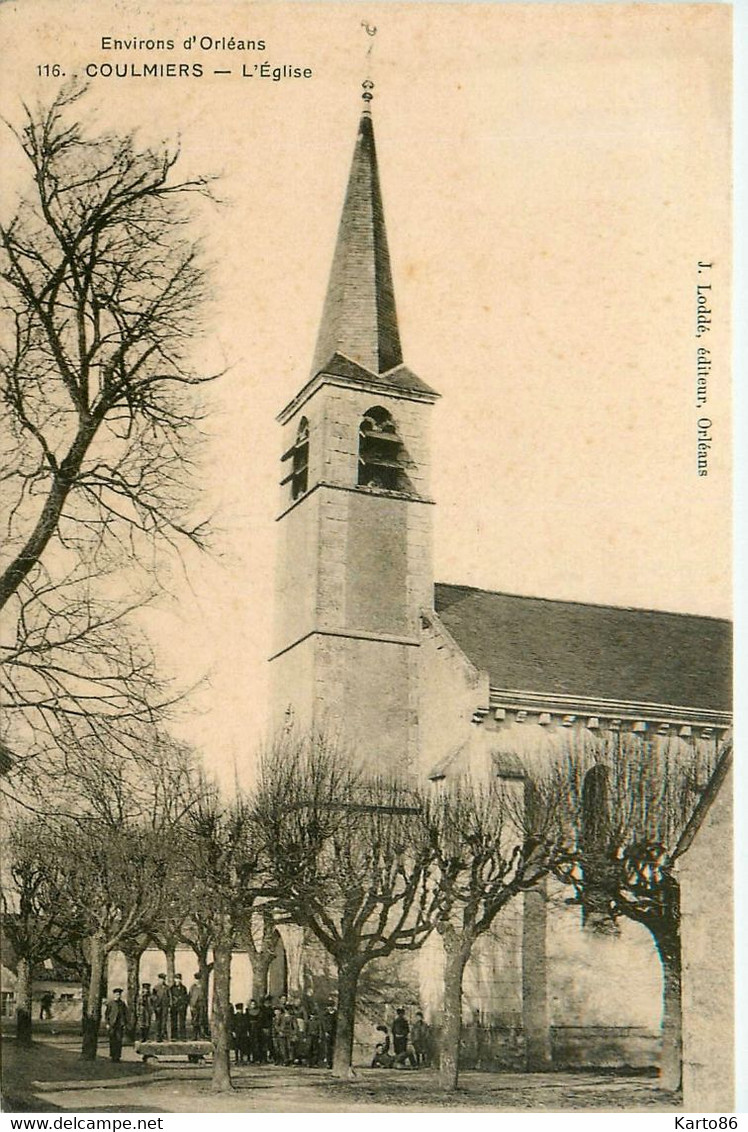 coulmiers * place de l'église du village * villageois