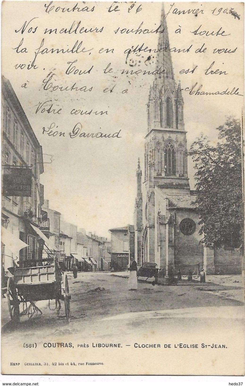 Coutras, près Libourne - Clocher de l'Eglise St-Jean