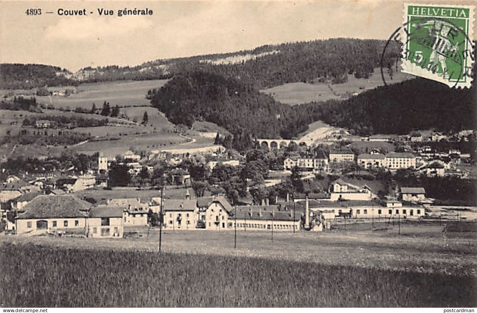 COUVET (NE) Vue générale - Ed. C.P.N. 4893