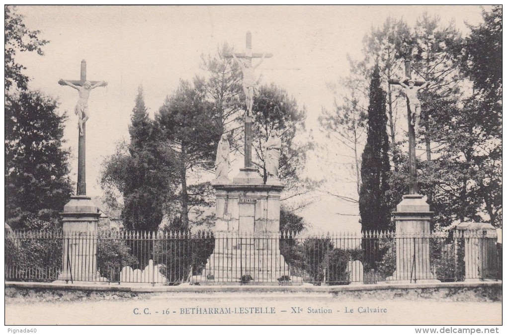 cp , 64 , LESTELLE-BÉTHARRAM , XIe Station , Le Calvaire