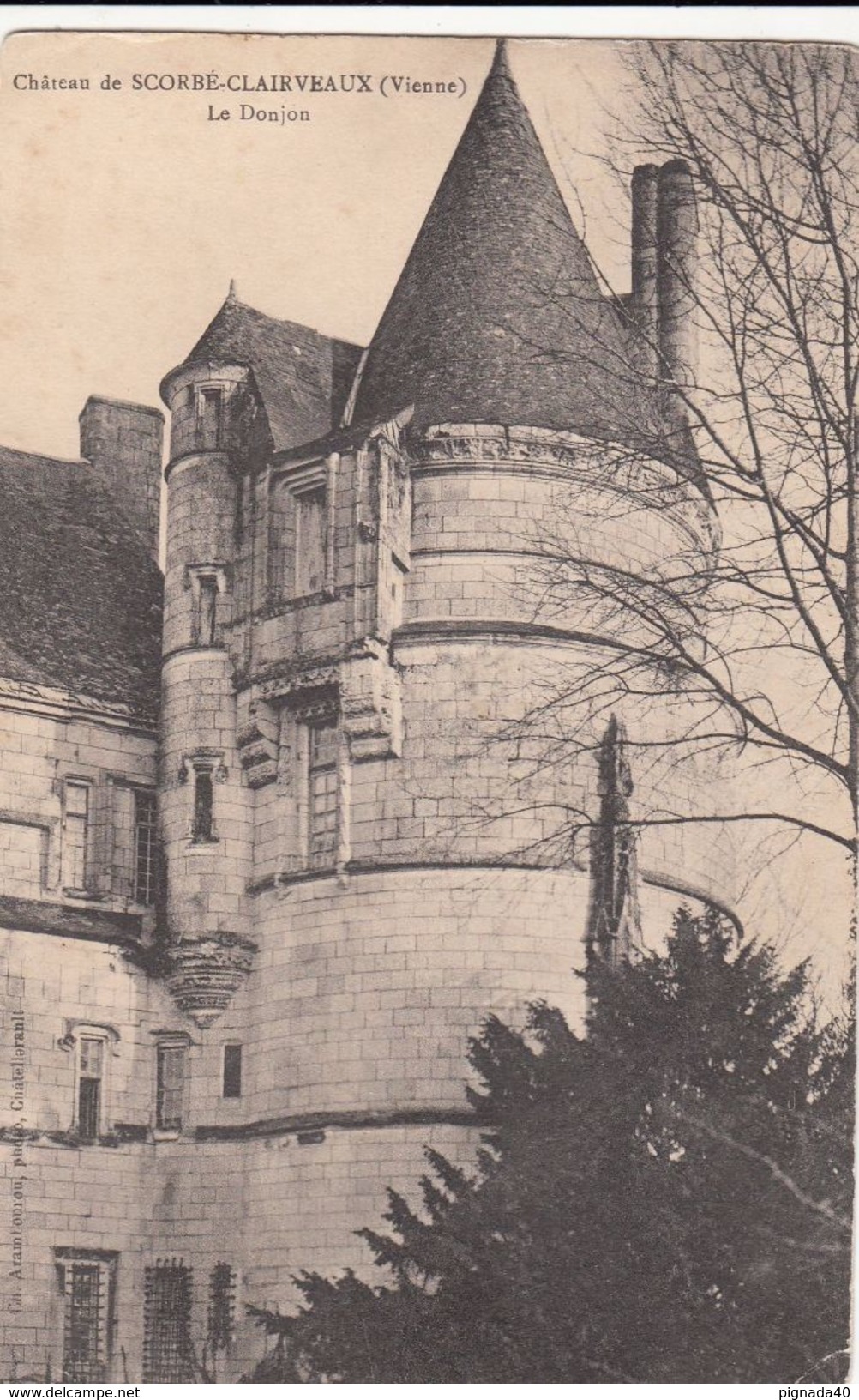 cp , 86 , SCORBÉ-CLAIRVAUX , Château , Le Donjon