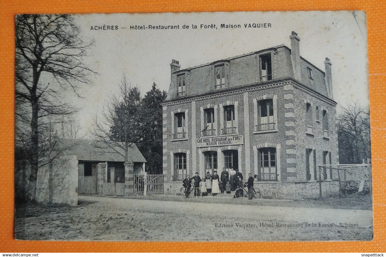 CP animée Achères Hôtel Restaurant de la Forêt Maison Vaquier