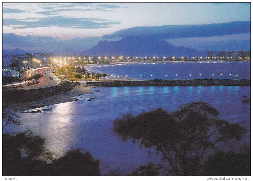 cp , BRÉSIL , VITÓRIA , Vista noturna da Praia de Camburi