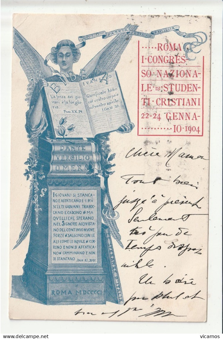 CP ITALIE ROMA Congresso Nazionale Studenti Cristiani 22-24 Gennaio 1904