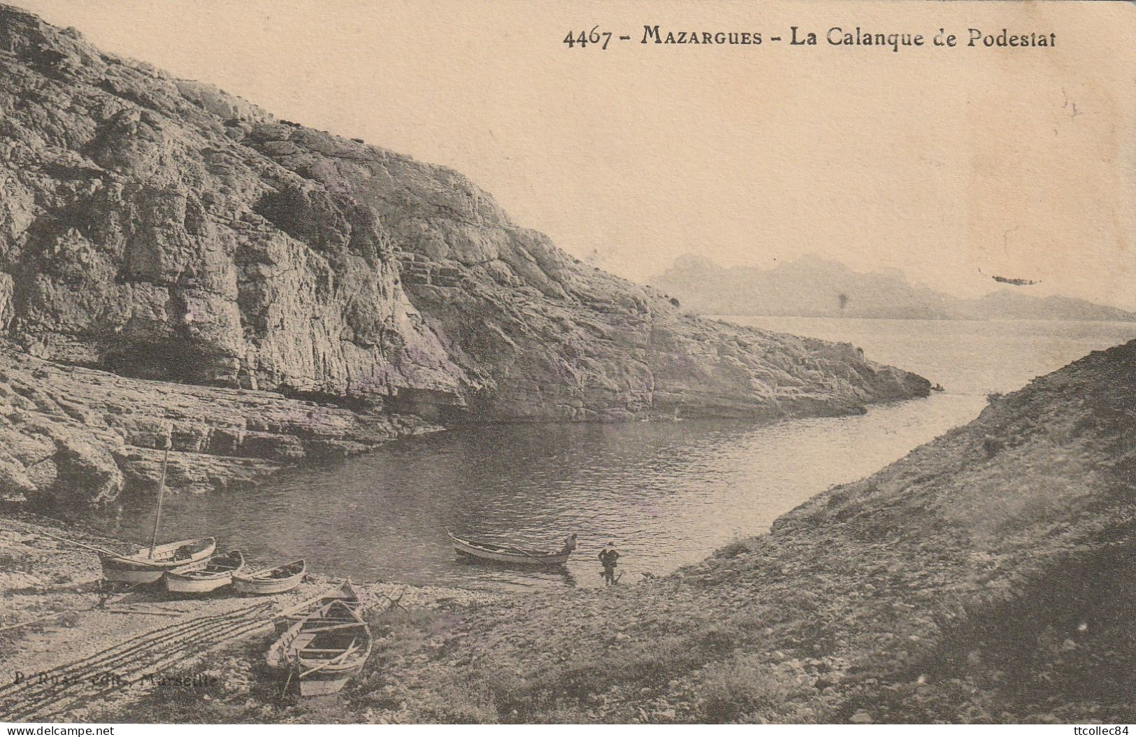 CPA-13-MARSEILLE-MAZARGUES-La calanque de Podestat