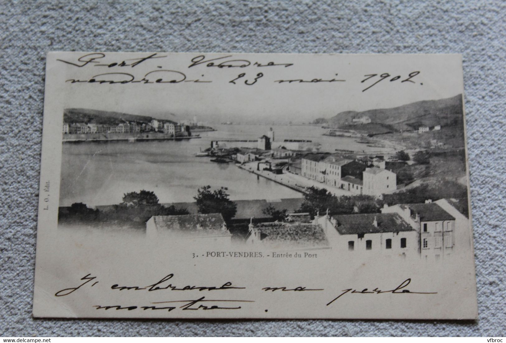 Cpa 1902, Port Vendres, entrée du port, Pyrénées orientales 66