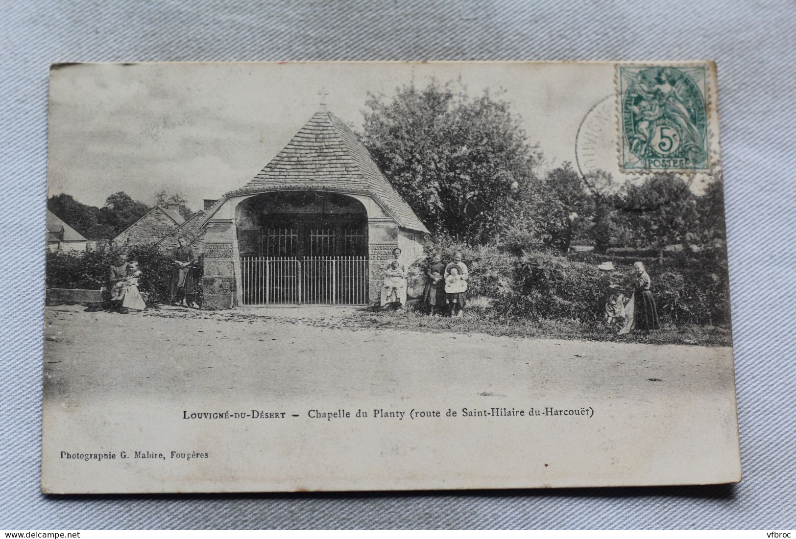 Cpa 1903, Louvigné du Désert, chapelle du Planty, route de saint Hilaire du Harcouet, Ille et Vilaine 35