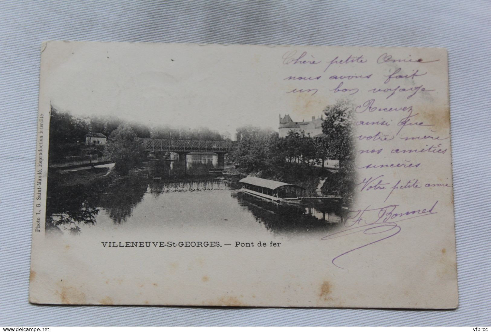 Cpa 1903, Villeneuve saint Georges, pont de fer, Val de Marne 94