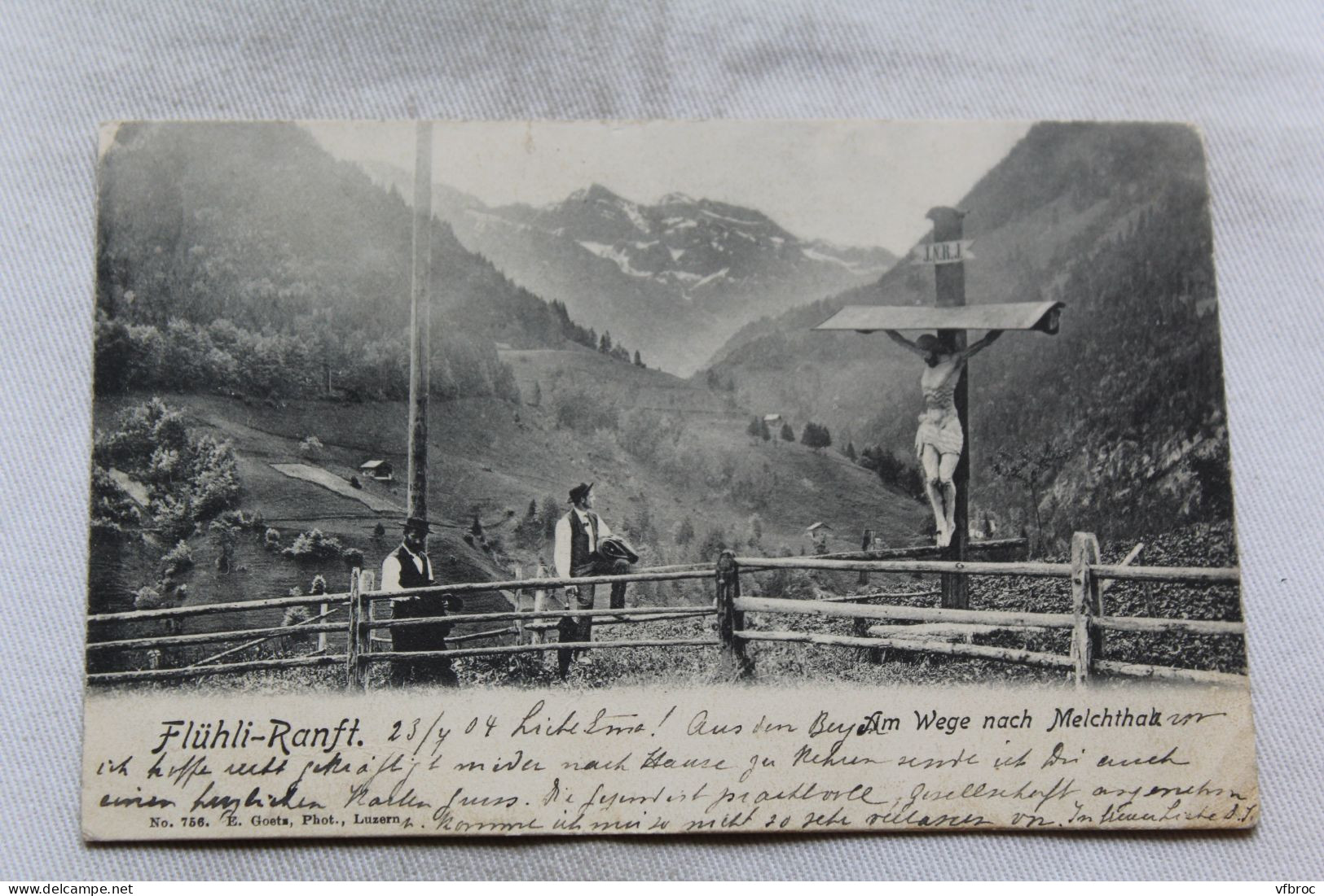 Cpa 1904, Fluhli Ranft am wege nach melchthal, Suisse