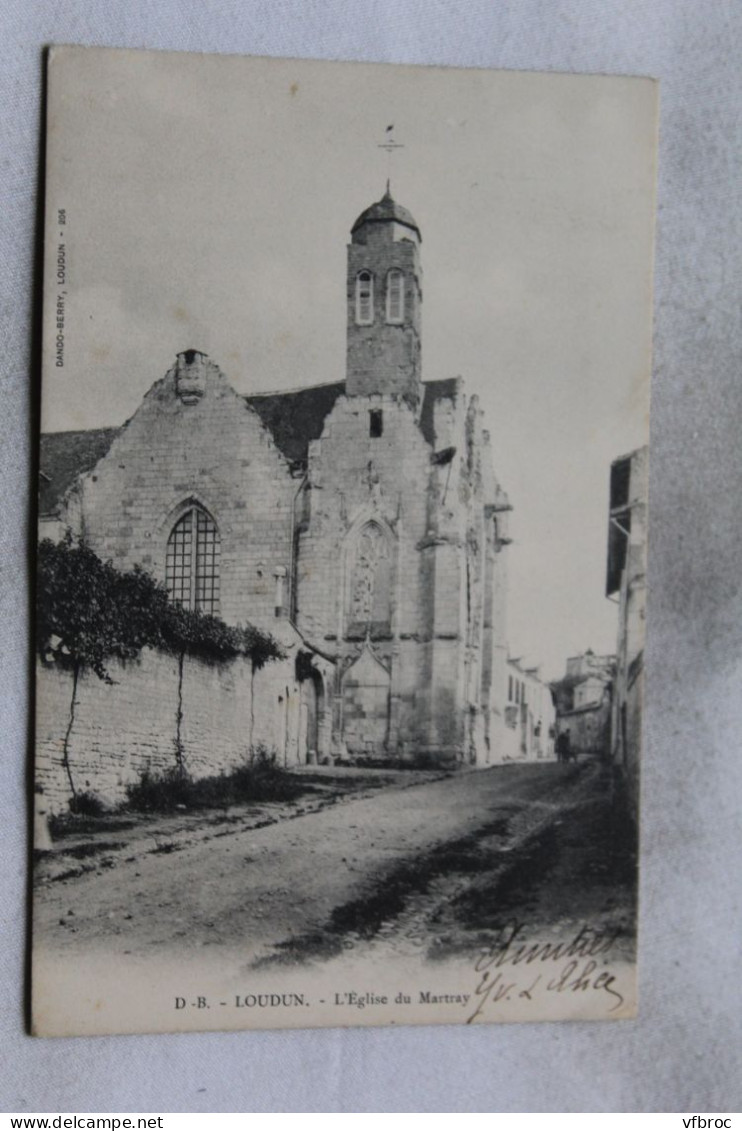 Cpa 1904, Loudun, l'église du Martray, Vienne 86