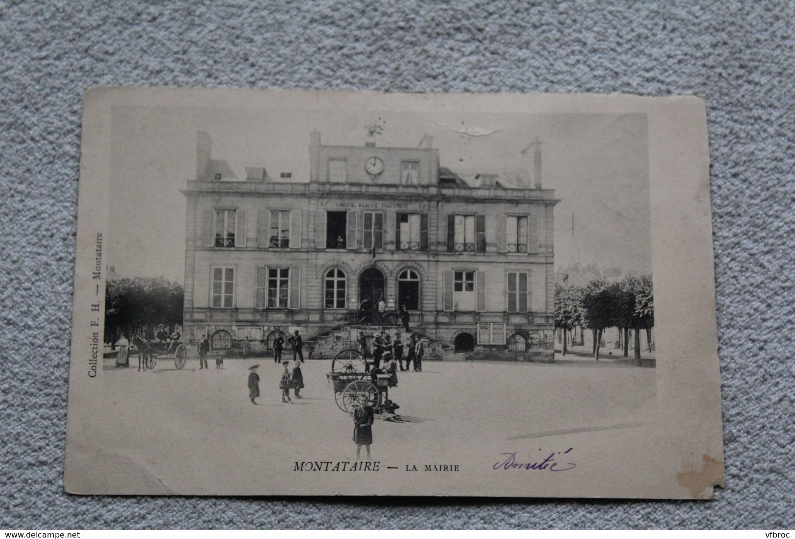 Cpa 1904, Montataire, la mairie, Oise 60