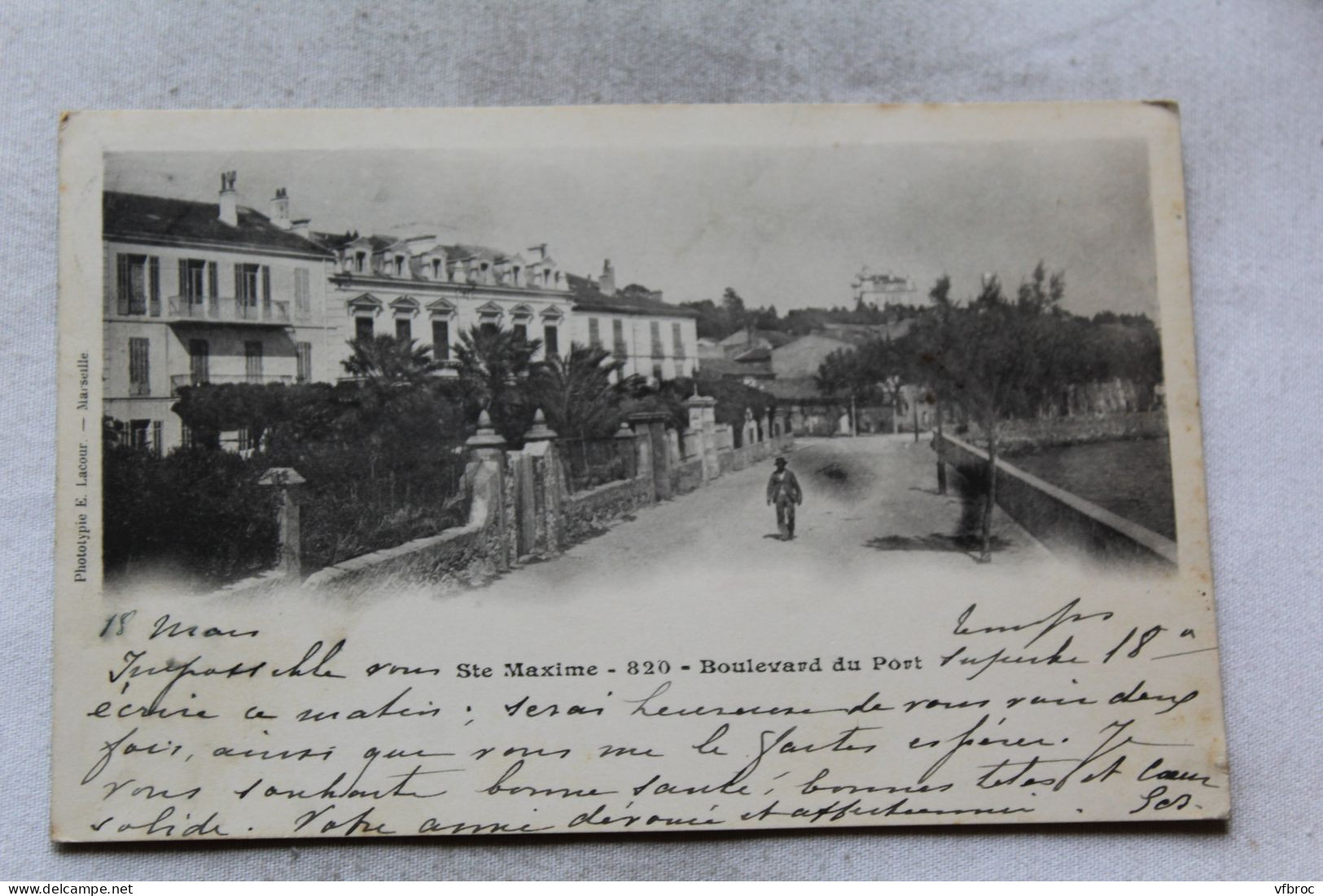 Cpa 1904, Sainte Maxime, boulevard du port, Var 83