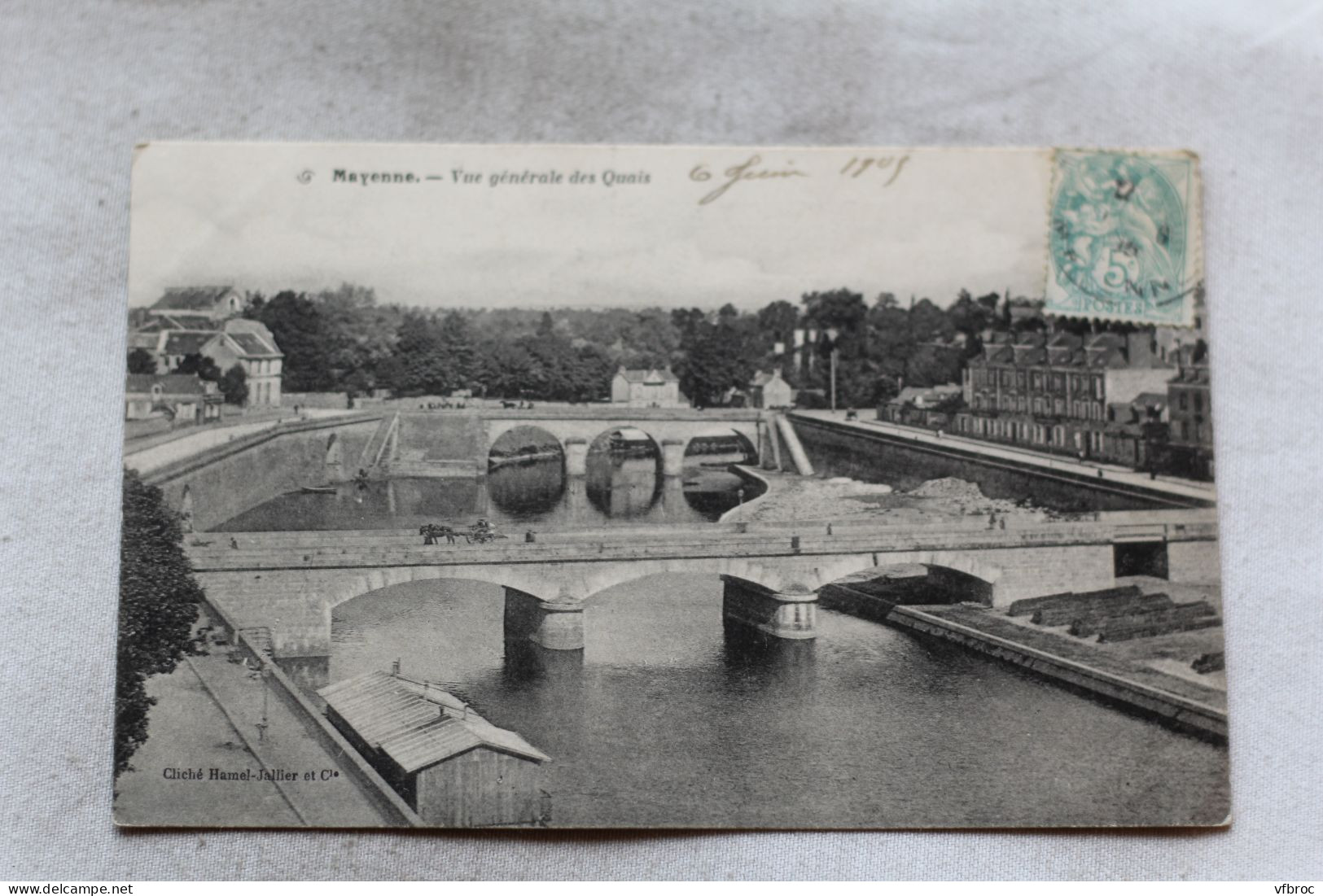 Cpa 1905, Mayenne, vue générale des quais, Mayenne 53