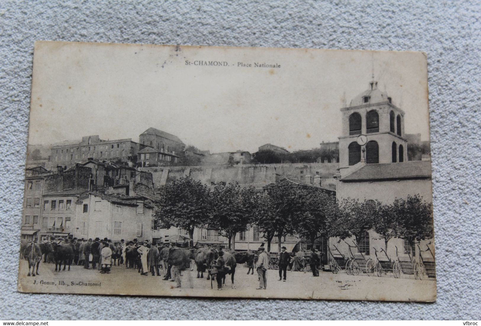 Cpa 1905, Saint Chamond, place Nationale, Loire 42