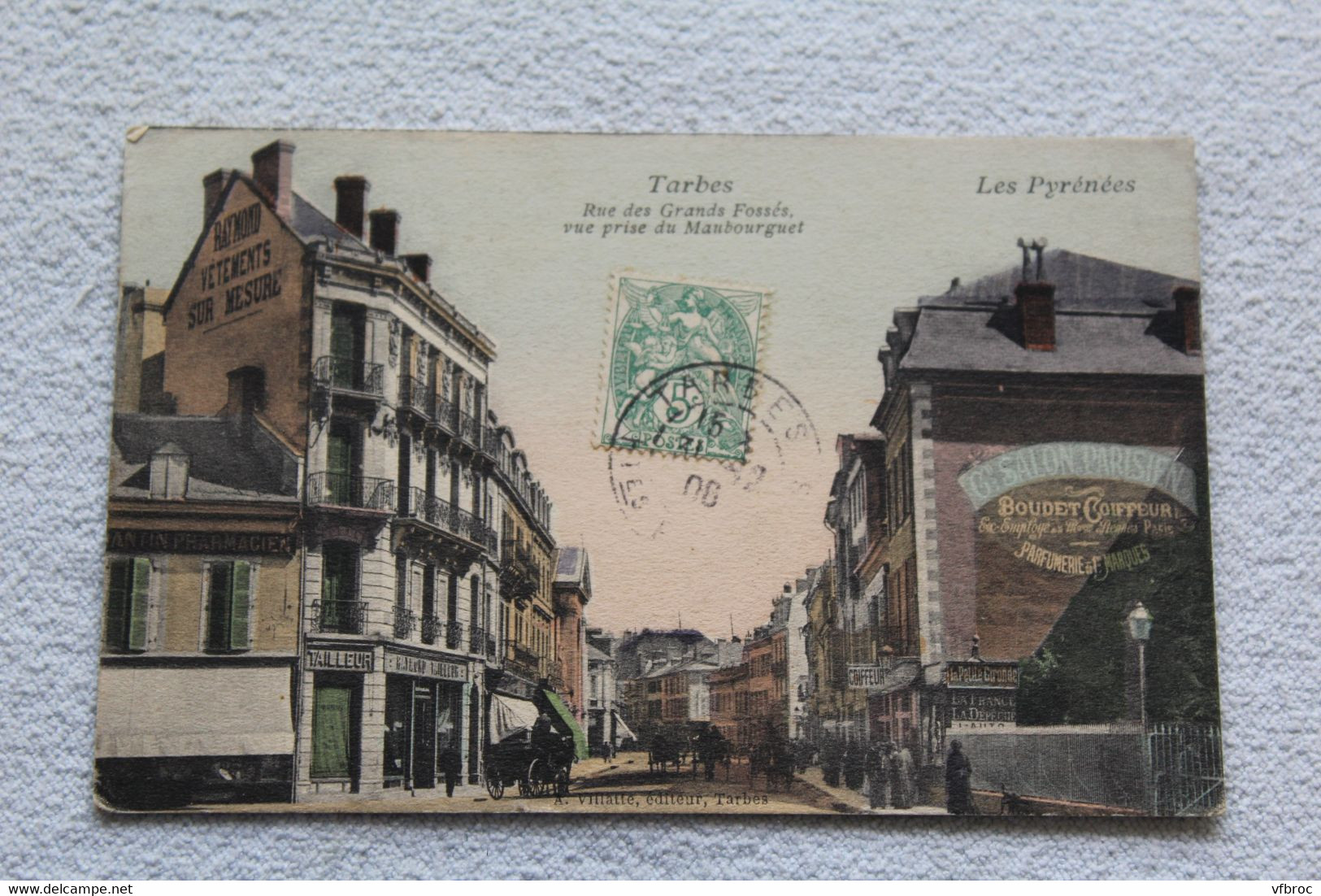 Cpa 1906, Tarbes, rue des grands fossés, vue prise du Maubourguet, hautes Pyrénées 65