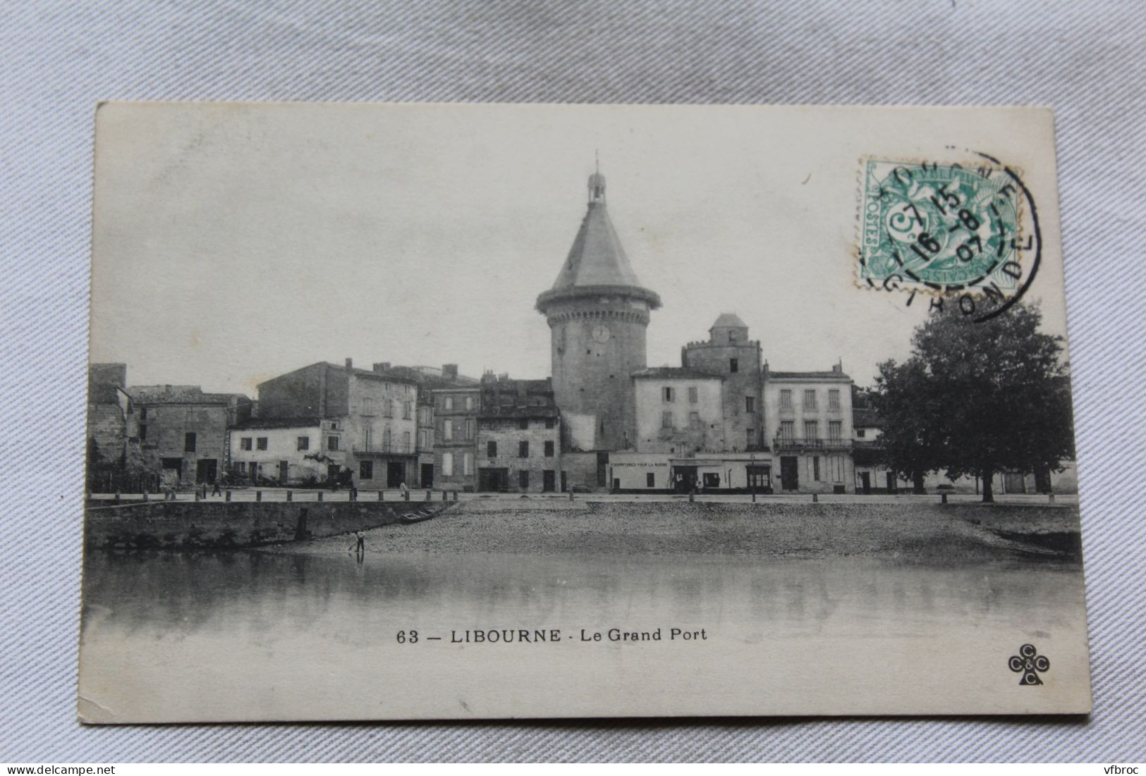 Cpa 1907, Libourne, le grand port, Gironde 33