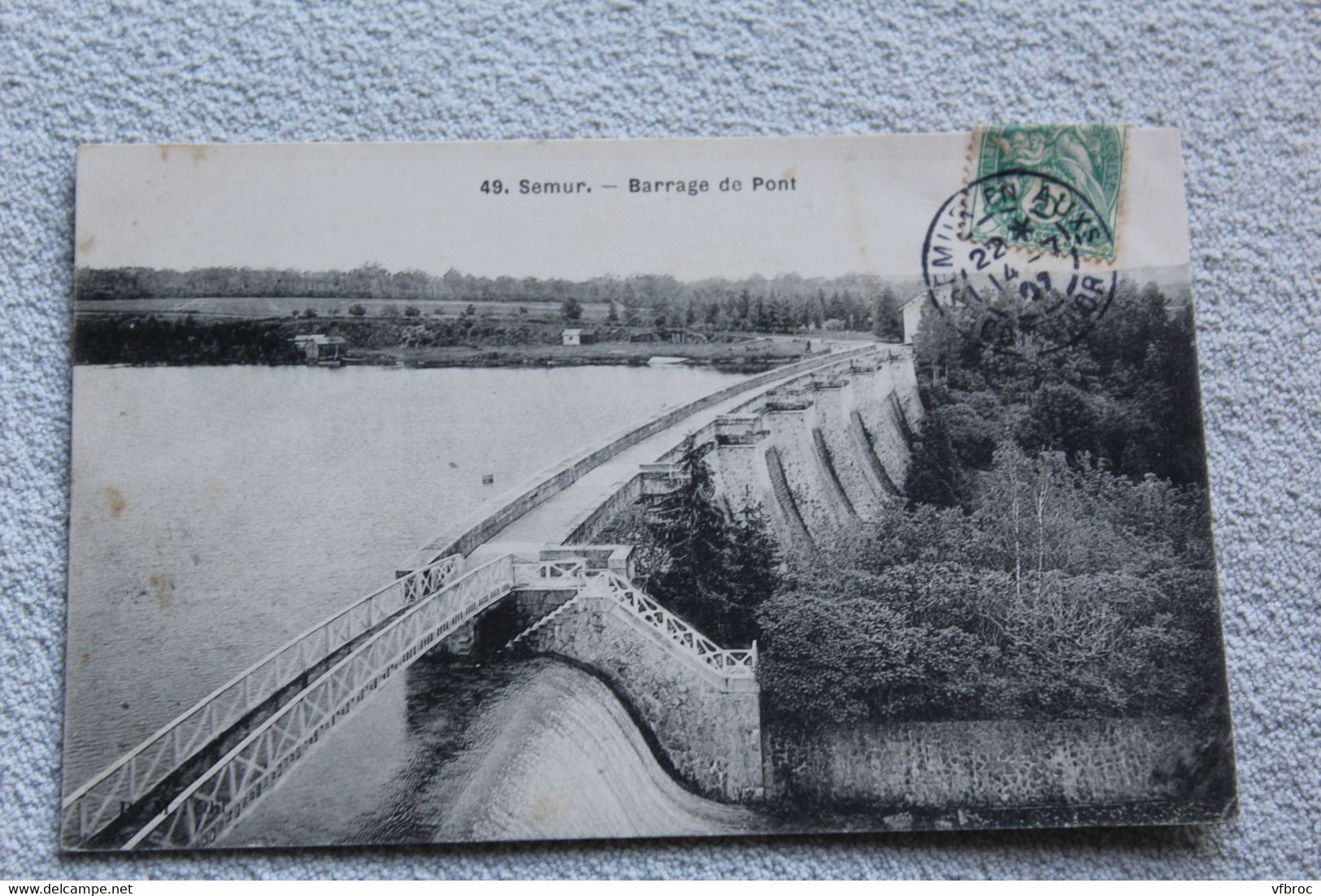 Cpa 1907, Semur, barrage de Pont, Cote d'Or 21