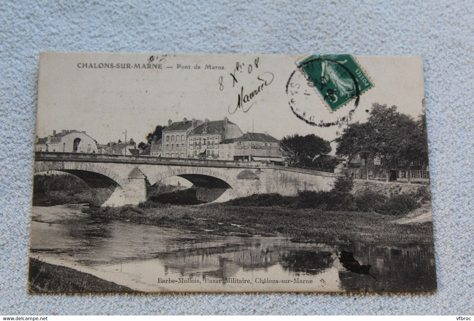 Cpa 1908, Chalons sur Marne, pont de Marne, Marne 51