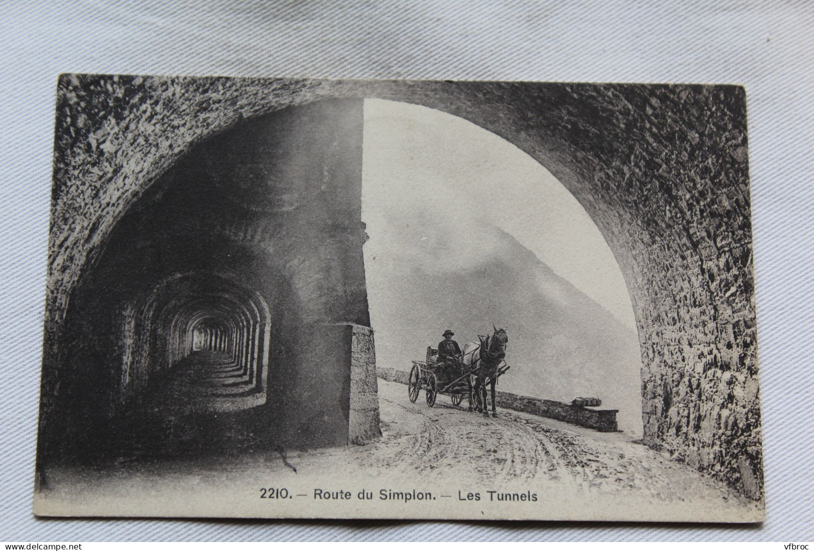 Cpa 1908, route du Simplon, les tunnels, Suisse