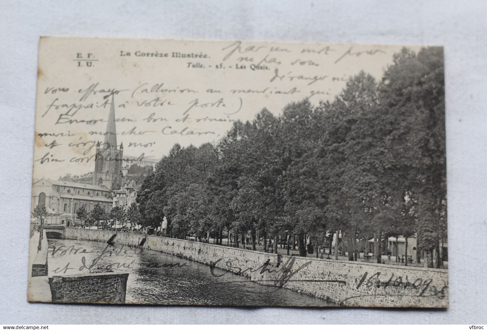 Cpa 1909, Tulle, les quais, Corrèze 19