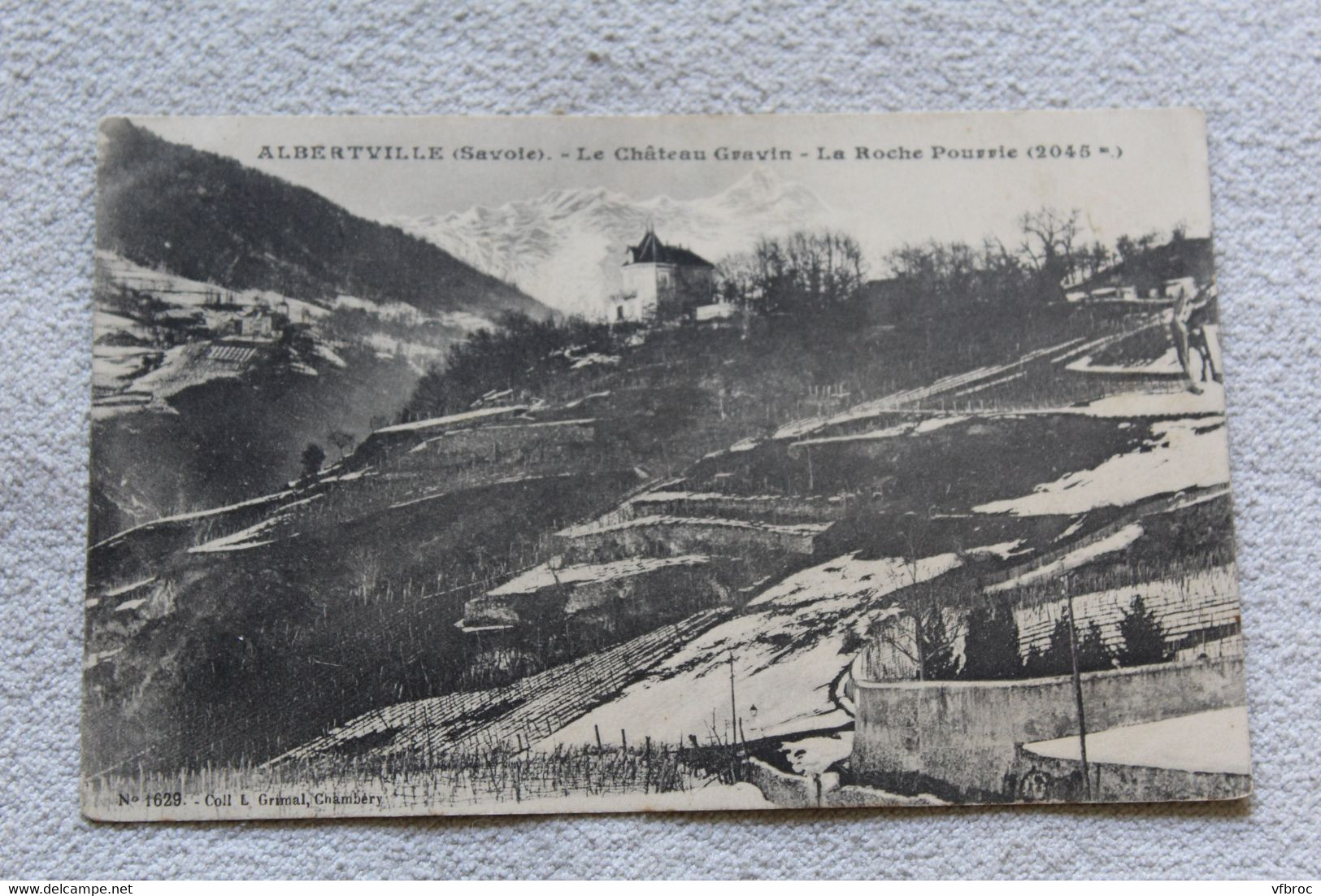 Cpa 1910, Albertville, le château Gravin, la roche Pourrie, Savoie 73