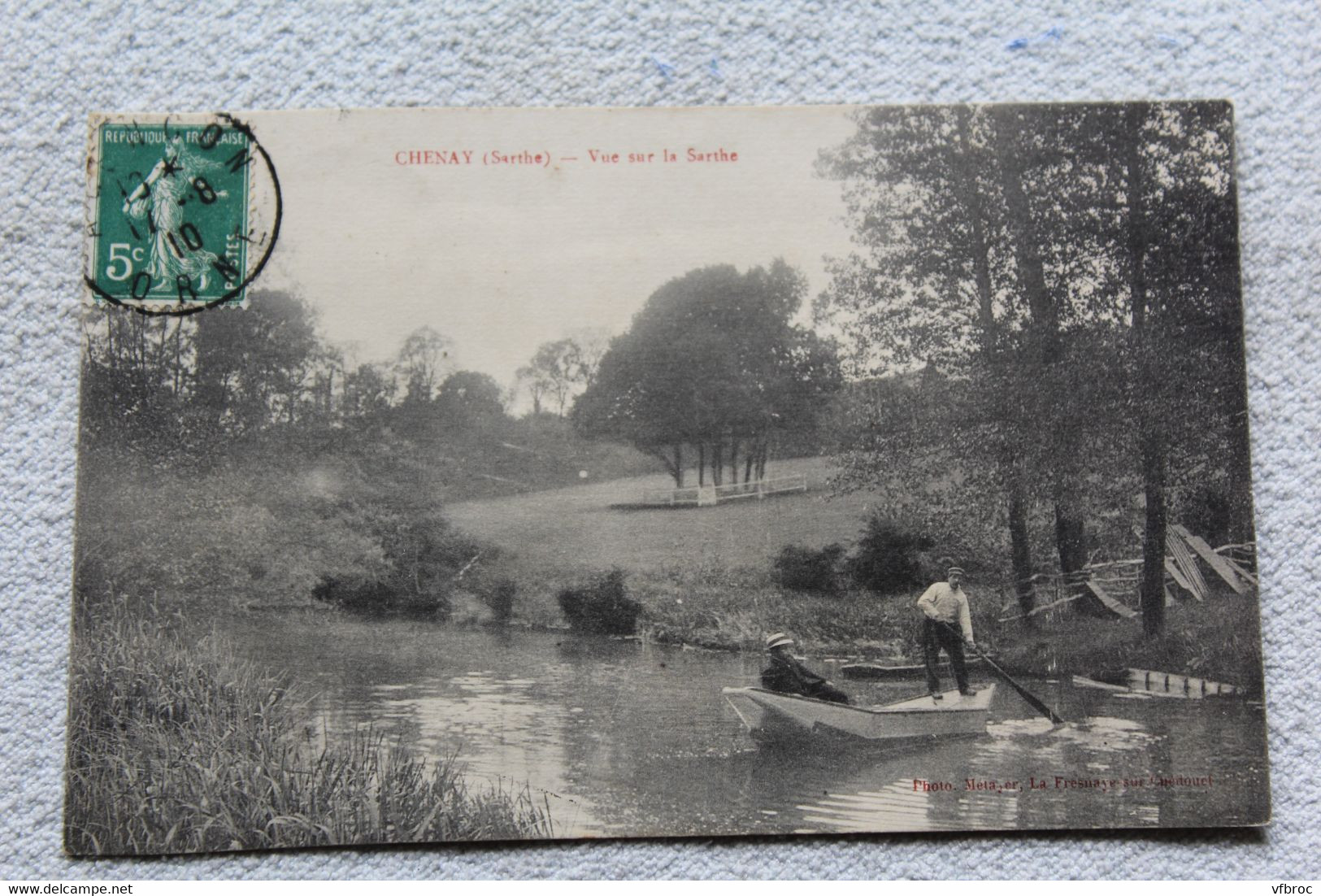 Cpa 1910, Chenay, vue sur la Sarthe, Sarthe 72