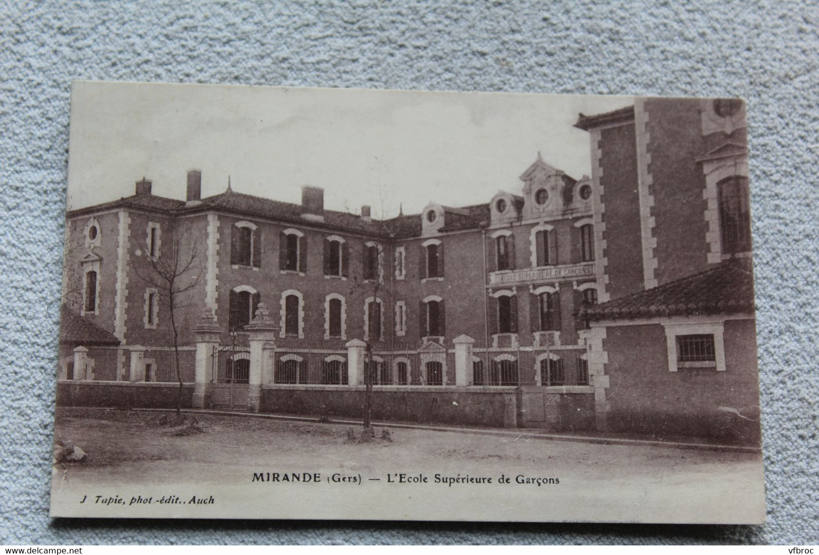 Cpa 1911, Mirande, l'école supérieure de garçons, Gers 32