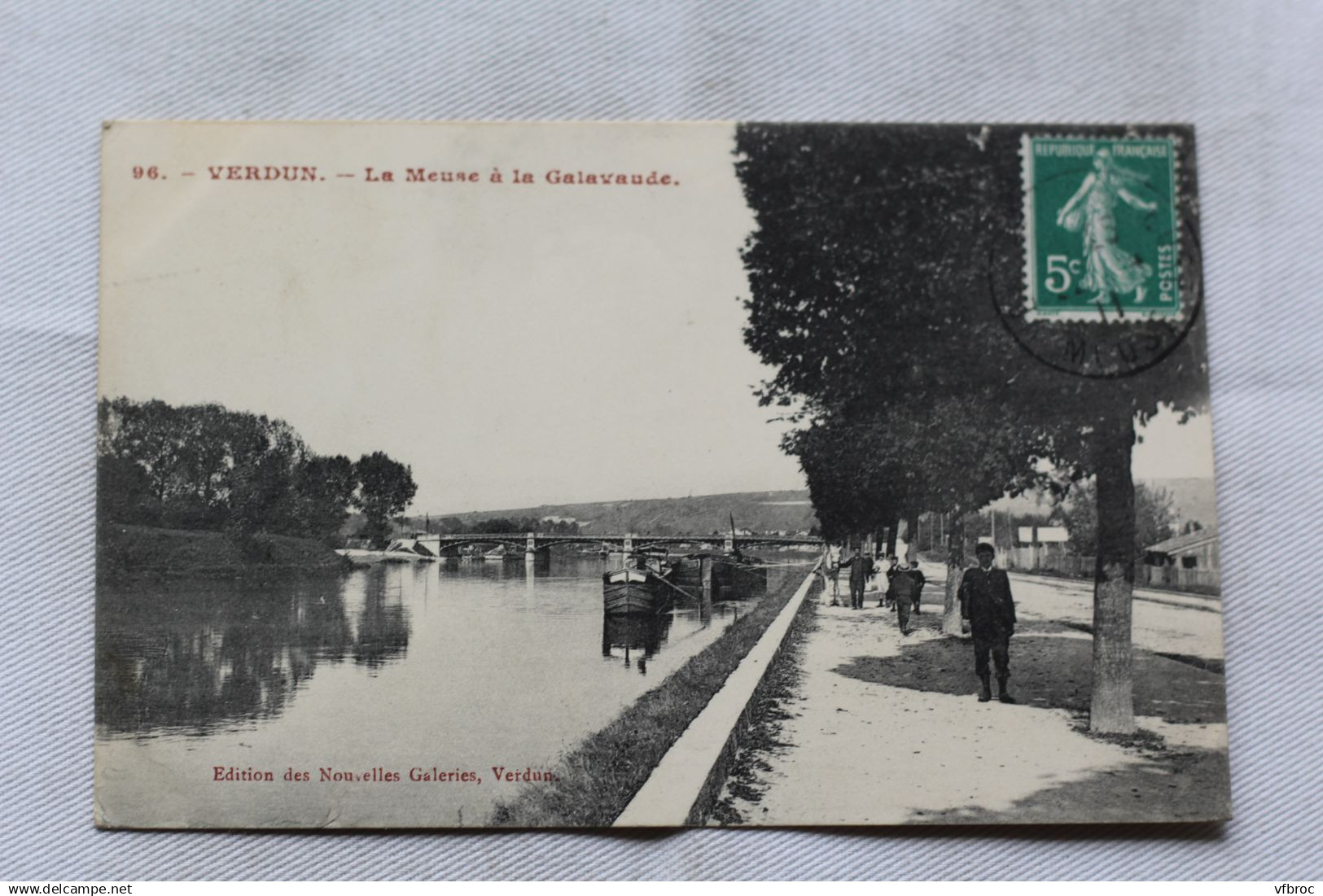 Cpa 1911, Verdun, la Meuse à la Galavaude, Meuse 55