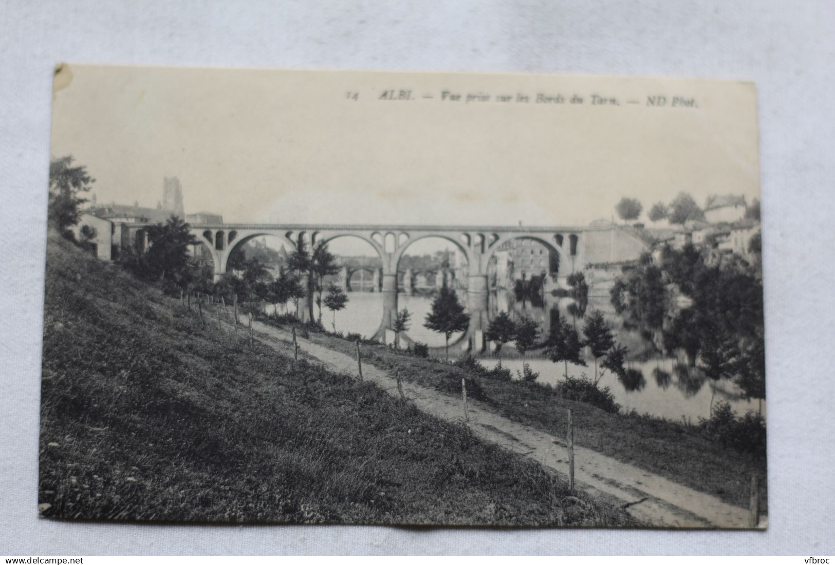 Cpa 1912, Allbi, vue prise sur les bords du Tarn, Tarn 81